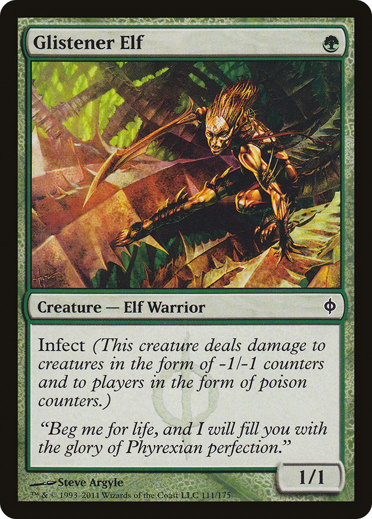 New Phyrexia - (NPH-111) - Glistener Elf Foil