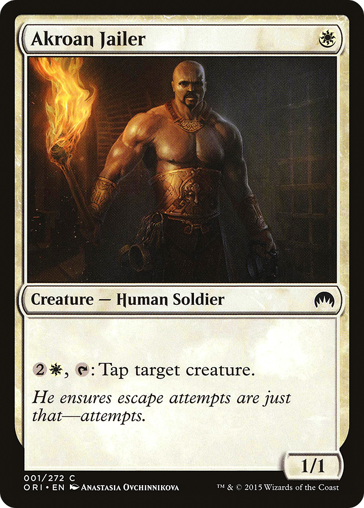 Magic Origins - (ORI-001) - Akroan Jailer Foil