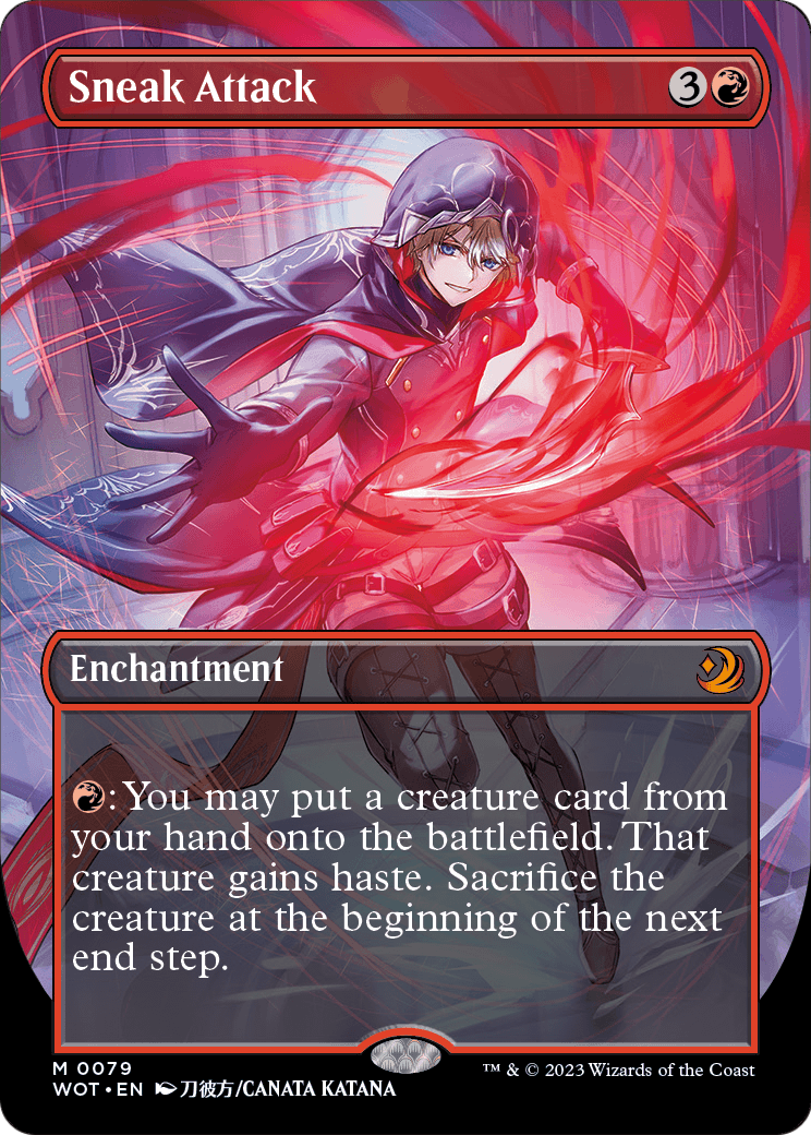 Wilds of Eldraine: Enchanting Tales - (WOT-079) - Sneak Attack (Anime Borderless) Foil