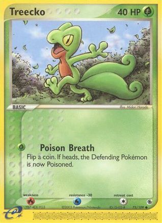 Ruby and Sapphire  075/109 Treecko  - Common