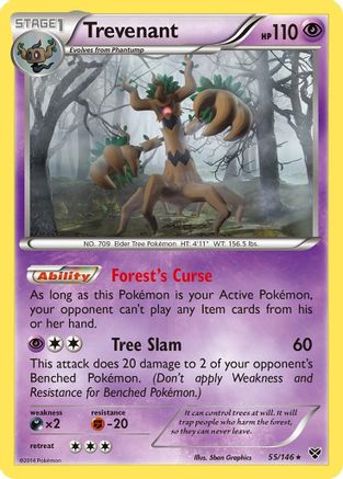 XY Base Set  055/146 Trevenant  - Holofoil - Holo Rare