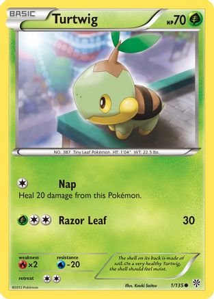 Plasma Storm  001/135 Turtwig  - Common