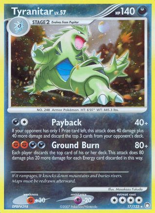 Mysterious Treasures  017 Tyranitar  - Holofoil - Holo Rare