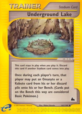 Skyridge  141 Underground Lake  - Reverse Holofoil - Uncommon