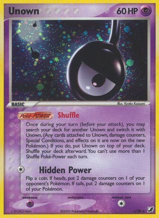 Unseen Forces  Unown (!)  - Holofoil - Holo Rare