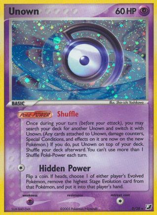 Unseen Forces  Unown (D)  - Holofoil - Holo Rare