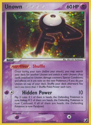 Unseen Forces  Unown (F)  - Holofoil - Holo Rare