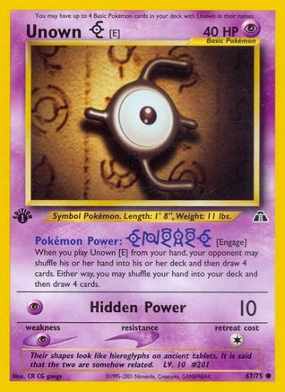 Neo Discovery  067/75 Unown [E]  - Unlimited - Common