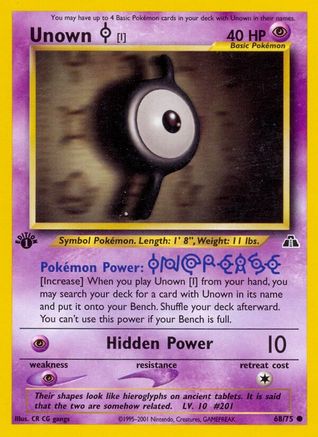 Neo Discovery  068/75 Unown [I]  - 1st Edition - Common