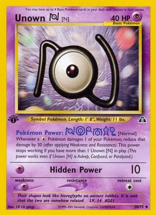 Neo Discovery  050/75 Unown [N]  - 1st Edition - Uncommon