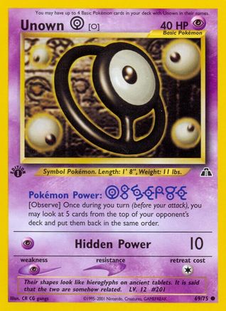 Neo Discovery  069/75 Unown [O]  - Unlimited - Common