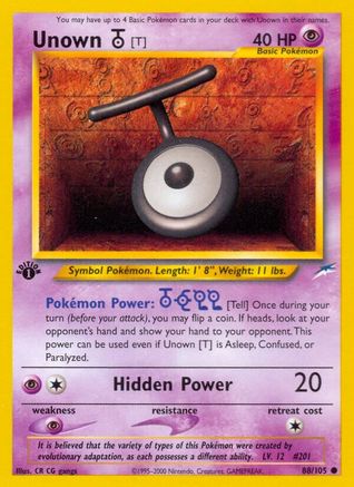 Neo Destiny  088/105 Unown [T]  - 1st Edition - Common