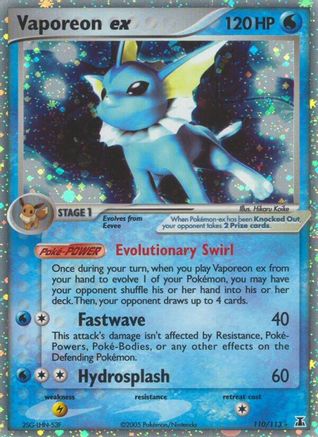 Delta Species  110 Vaporeon ex  - Holofoil - Ultra Rare