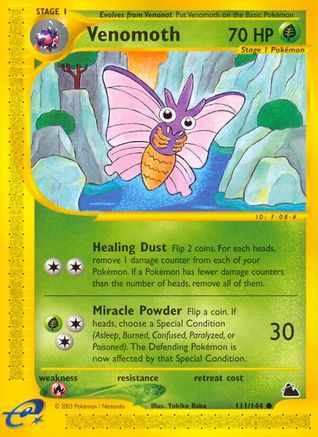 Skyridge  111 Venomoth  - Reverse Holofoil - Common