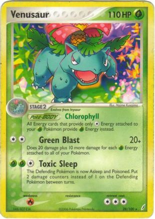 Crystal Guardians  028/100 Venusaur  - Reverse Holofoil - Rare
