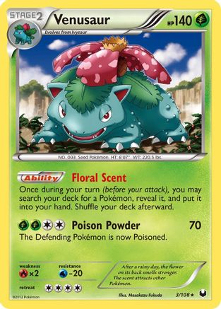 Dark Explorers  003/108 Venusaur  - Holofoil - Holo Rare