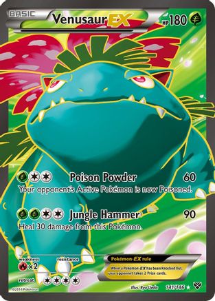 XY Base Set  141/146 Venusaur EX (141 Full Art)  - Holofoil - Ultra Rare