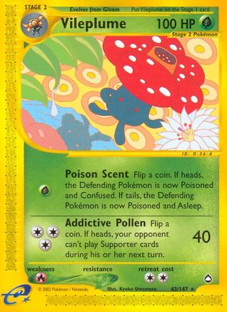 Aquapolis  043 Vileplume  - Rare