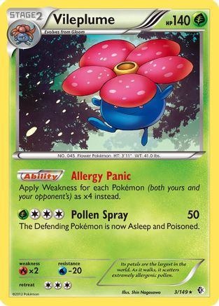 Boundaries Crossed  003 Vileplume  - Holofoil - Holo Rare