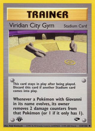 Gym Challenge  123/132 Viridian City Gym  - 1st Edition - Uncommon