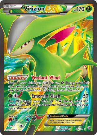 Plasma Blast  096 Virizion EX (Full Art)  - Holofoil - Ultra Rare