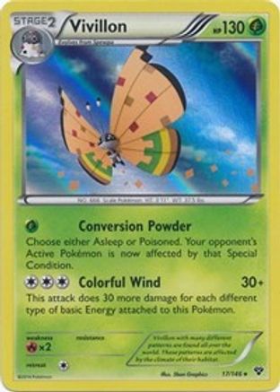 XY Base Set  017 Vivillon (High Plains [Orange])  - Holofoil - Holo Rare