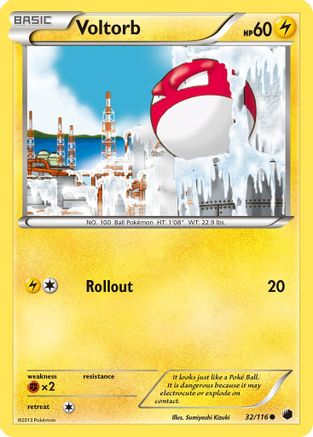 Plasma Freeze  032 Voltorb  - Reverse Holofoil - Common