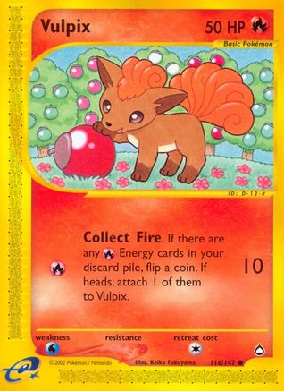 Aquapolis  116/147 Vulpix  - Reverse Holofoil - Common