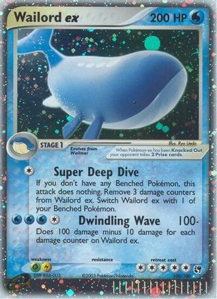 Sandstorm  Wailord ex  - Holofoil - Ultra Rare