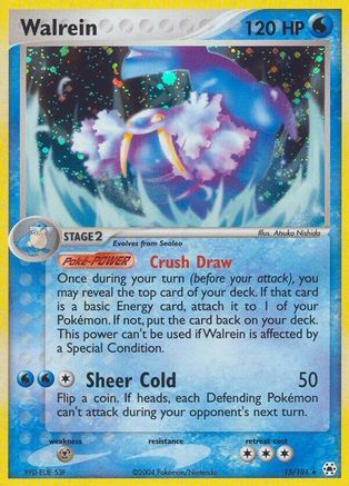 Hidden Legends  015 Walrein  - Reverse Holofoil - Holo Rare