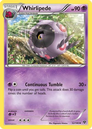 XY Base Set  052 Whirlipede  - Uncommon