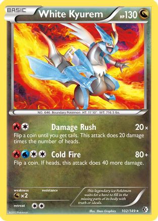 Boundaries Crossed  102/149 White Kyurem  - Rare