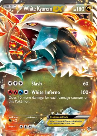Plasma Storm  096/135 White Kyurem EX  - Holofoil - Ultra Rare