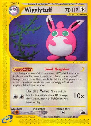 Skyridge  034 Wigglytuff  - Reverse Holofoil - Rare