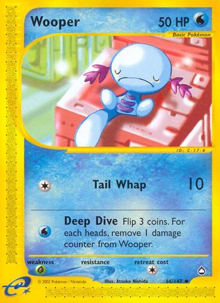 Aquapolis  066 Wooper (66)  - Reverse Holofoil - Uncommon