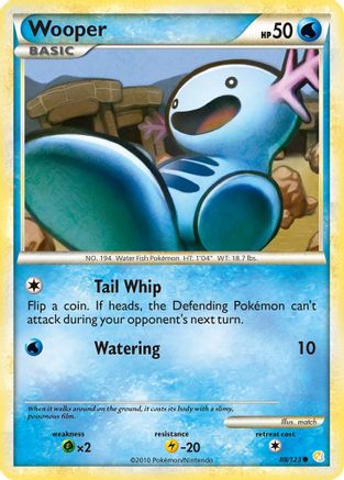 HeartGold SoulSilver  088/123 Wooper  - Reverse Holofoil - Common