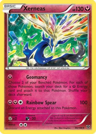XY Base Set  096/146 Xerneas  - Reverse Holofoil - Rare