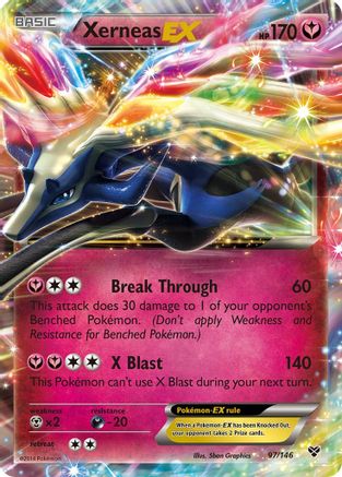 XY Base Set  097/146 Xerneas EX  - Holofoil - Ultra Rare