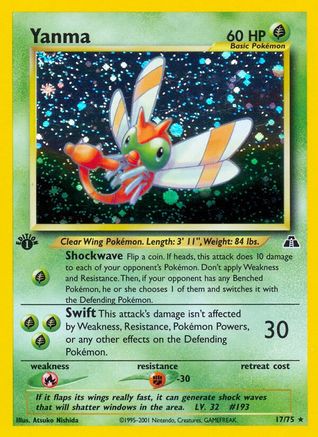 Neo Discovery  017/75 Yanma (17)  - Unlimited Holofoil - Holo Rare