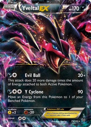 XY Base Set  079/146 Yveltal EX  - Holofoil - Ultra Rare