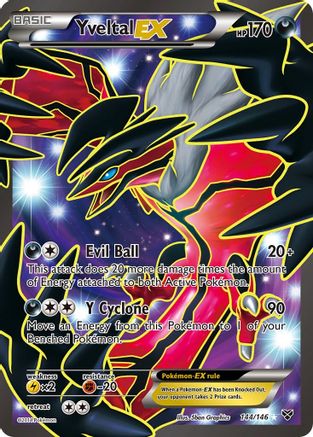 XY Base Set  144/146 Yveltal EX (144 Full Art)  - Holofoil - Ultra Rare