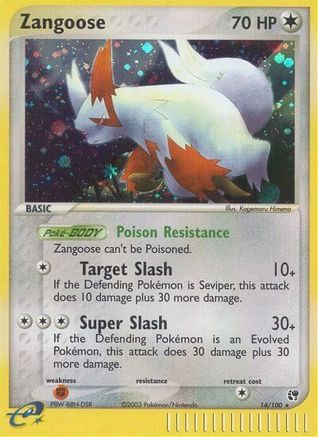 Sandstorm  Zangoose  - Holofoil - Holo Rare