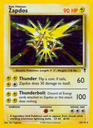 Legendary Collection  019 Zapdos  - Holofoil - Holo Rare