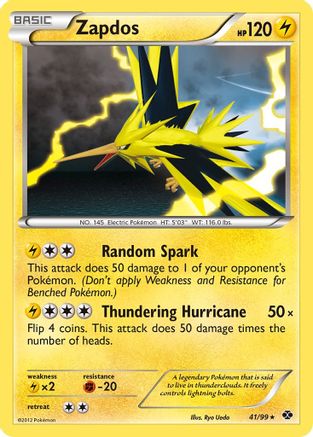 Next Destinies  041/99 Zapdos  - Holofoil - Holo Rare