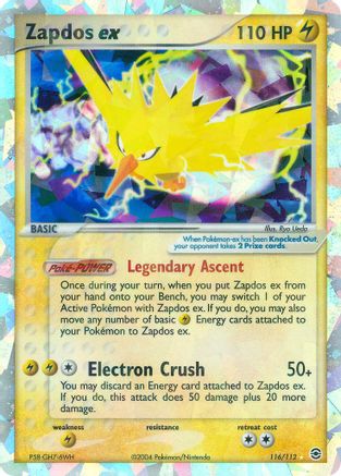 FireRed & LeafGreen  116 Zapdos ex  - Holofoil - Secret Rare