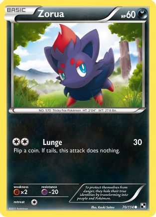 Black and White  070 Zorua  - Common