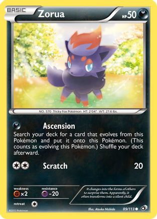 Legendary Treasures  089/113 Zorua  - Reverse Holofoil - Common