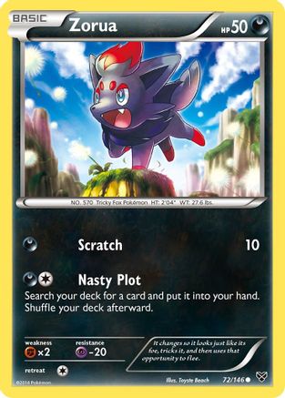 XY Base Set  072/146 Zorua  - Common