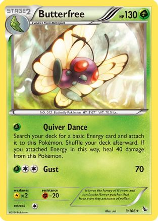 XY  Flashfire  003/106 Butterfree  - Rare