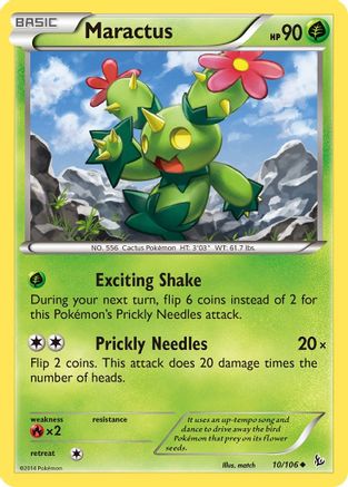 XY  Flashfire  010/106 Maractus  - Uncommon